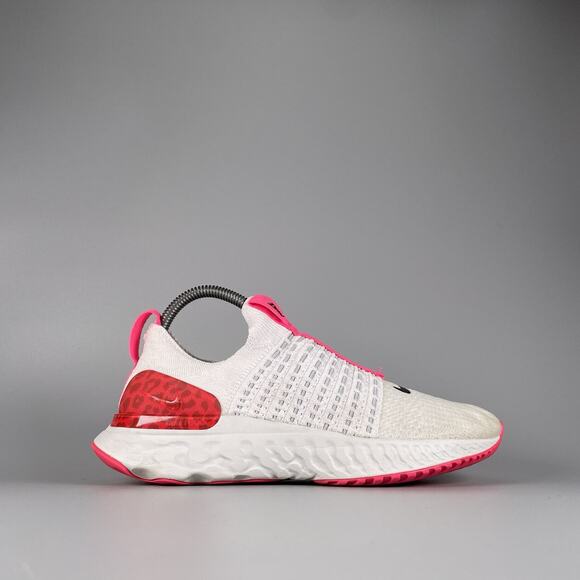 Nike React Phantom Run Flyknit 2 Women’s 8.5 White Pink Running Sneakers Shoes - Picture 6 of 10